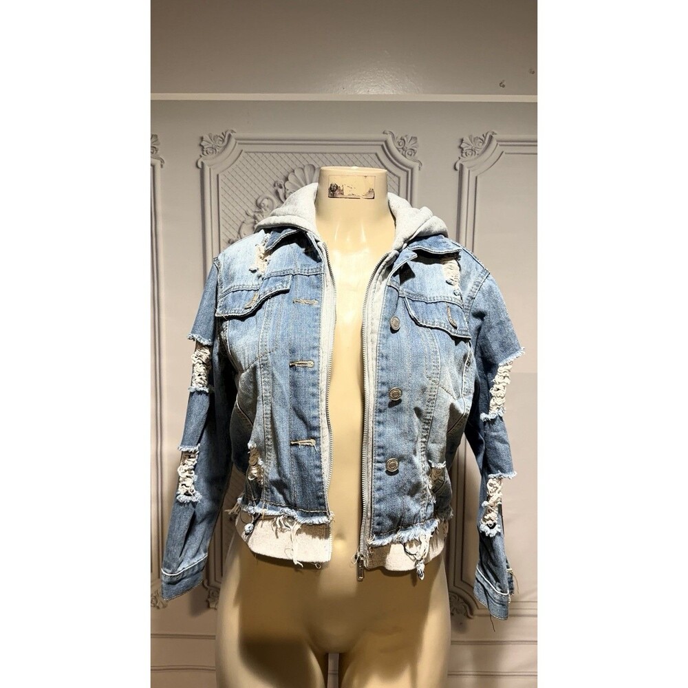 cropped Jean Jacket Size Small